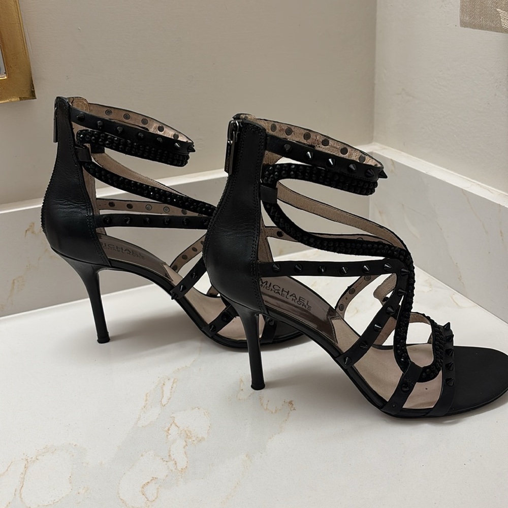 Michael Kors size 8 Larissa studs and jewels strappy heels. - Picture 5 of 7